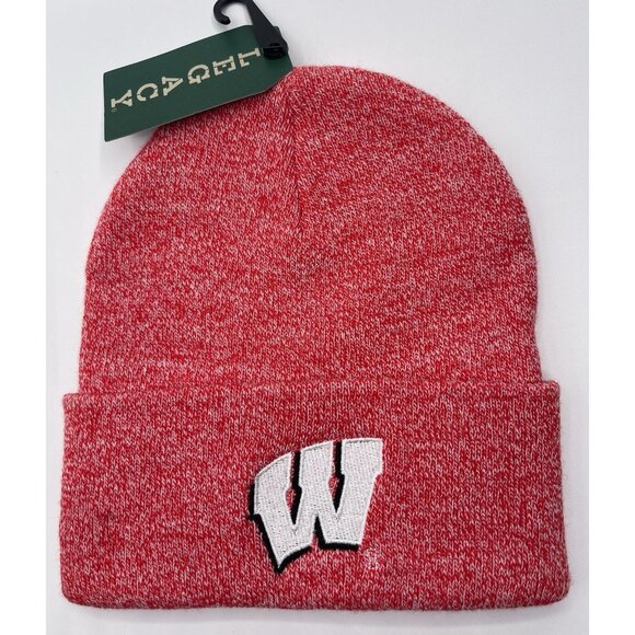 Legacy Beanie Hat Wisconsin Badgers Red Cap Embroidered - Picture 1 of 6